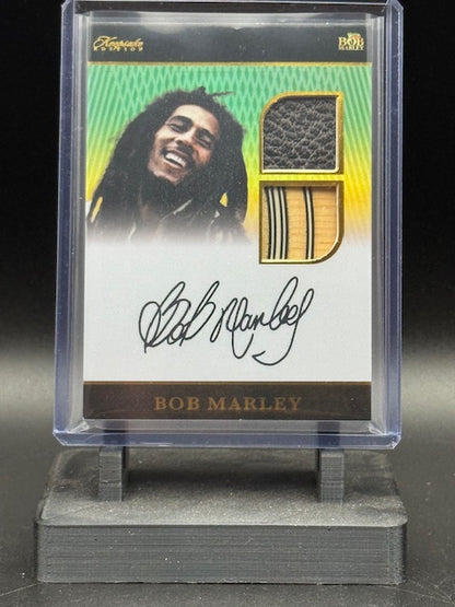 2025 Bob Marley Keepsale Dual Relic Piano/Guitar Facsimile Signature 039 34/50