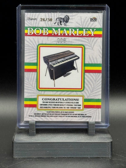 2025 Bob Marley Keepsale Facsimile Signature/Tour Used Piano Relic 008 26/50