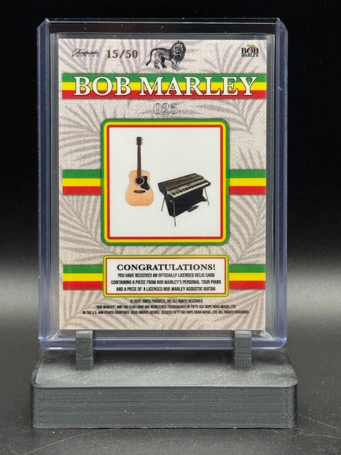 2025 Bob Marley Keepsale Facsimile Signature/Tour Used Dual Relic 025 15/50