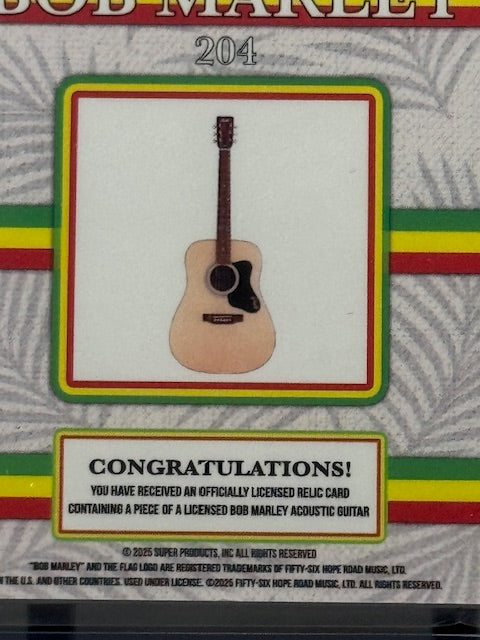 2025 Bob Marley Keepsake Guitar Relic Card 204 1/1