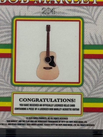 2025 Bob Marley Keepsake Guitar Relic Card 204 1/1