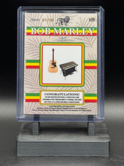 2025 Bob Marley Keepsake Facsimile Signature/Dual Tour Used Relic Card 037 07/50