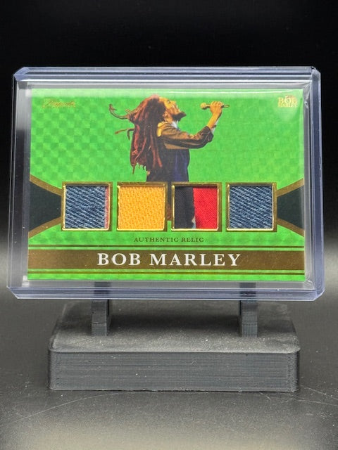 2025 Bob Marley Keepsake Quad Relic Green Refractor 104 1/1