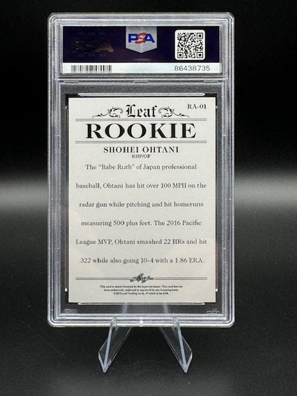 2018 Leaf Rookie Achievement Shohei Ohtani Rookie Card #RA-01 PSA 10