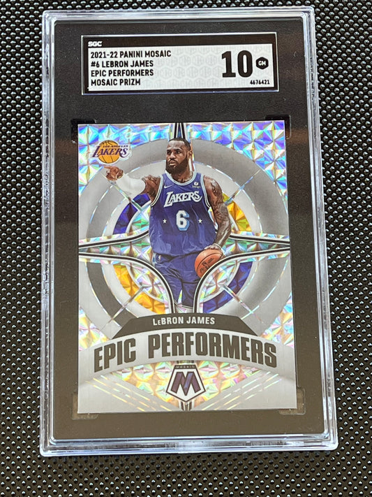 2021-22 Panini Mosaic LeBron James (SGC 10)