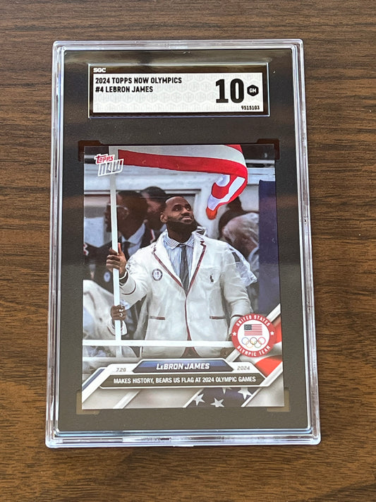 2024 Topps Now Olympics #4 LeBron James (SGC 10)