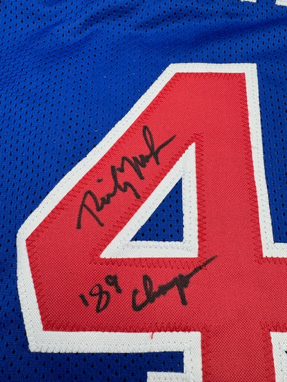 Rick Mahorn Signed Custom Jersey