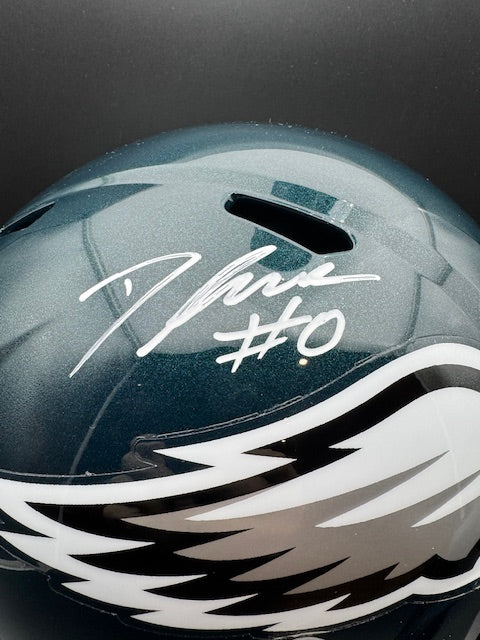 D'Andre Swift Signed Full Size Philadelphia Eagles Replica Speed Helmet