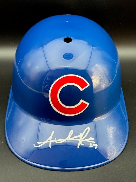Addison Russell Signed Cubs Replica Helmet - Curators Corner LLC
