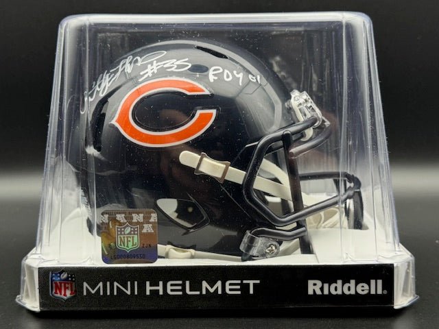 Anthony Thomas Signed and Inscribed Bears Mini Helmet - Curators Corner LLC
