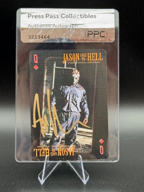 Ari Lehman Signed Friday the 13th Queen of Diamonds Playing Card - Curators Corner LLC