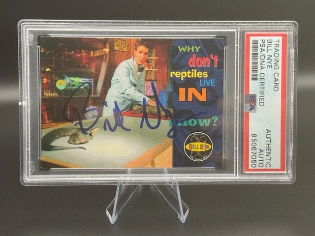 BILL NYE SIGNED 1995 SKYBOX #38 PSA AUTO GRADE - Curators Corner LLC