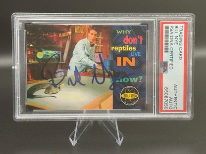 BILL NYE SIGNED 1995 SKYBOX #38 PSA AUTO GRADE - Curators Corner LLC