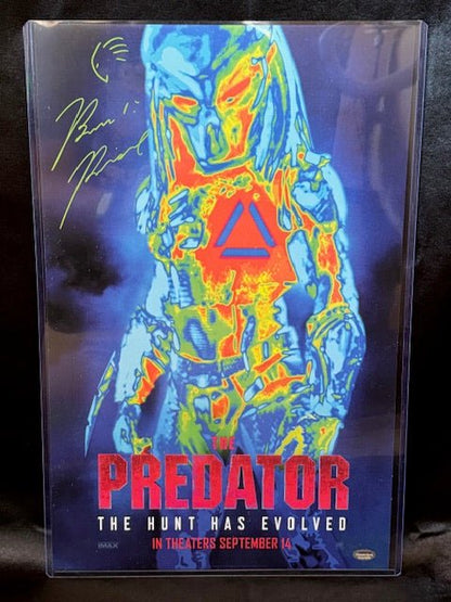 Brian Prince Jr Signed with Drawing Predator Movie Poster 11x17 - Curators Corner LLC