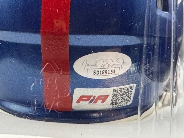 Bryce Ford - Wheaton Signed NY Giants Mini Helmet - Curators Corner LLC