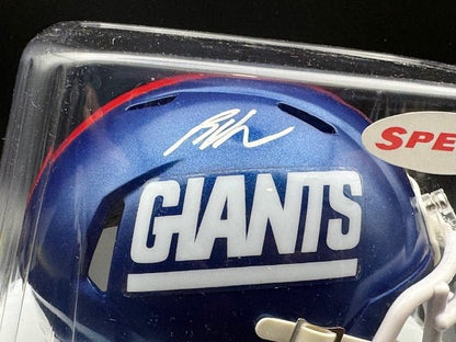 Bryce Ford - Wheaton Signed NY Giants Mini Helmet - Curators Corner LLC