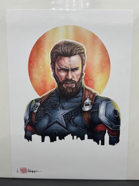 Captain America Limited Edition Numbered 8x12 Art Print #1/50 by Thang Nguyen - Curators Corner LLC