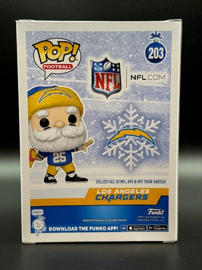 Charlie Joiner Signed and Inscribed Charger Santa Funko Pop #203 - Curators Corner LLC