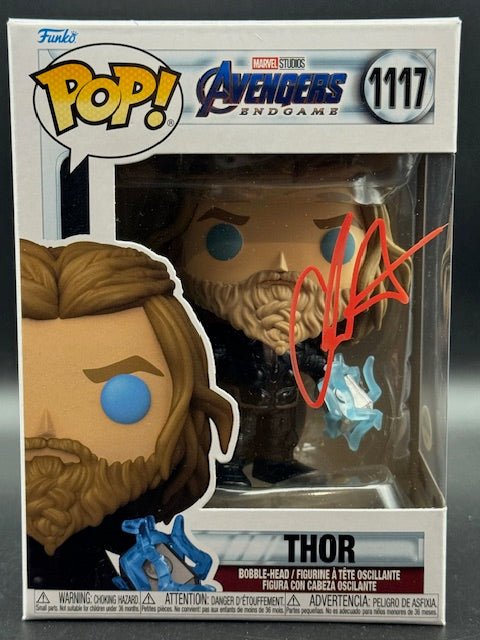 Chris Hemsworth Signed "Avengers Endgame" #1117 Thor Bobble - Head Funko Pop! Vinyl Figure (ACOA) - Curators Corner LLC