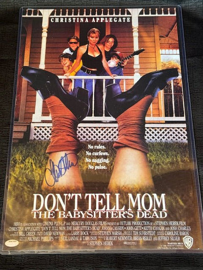 Christina Applegate Signed "Don't Tell Mom The Babysitter's Dead" Movie Poster - Curators Corner LLC