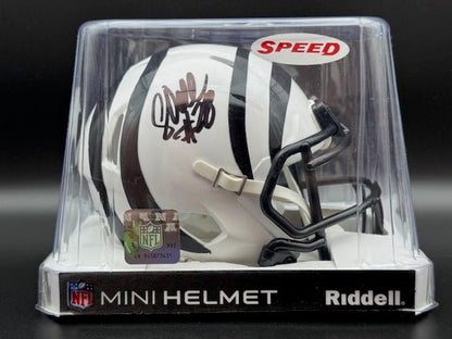Corey Dillon Signed Alternate White Bengals Mini Helmet - Curators Corner LLC