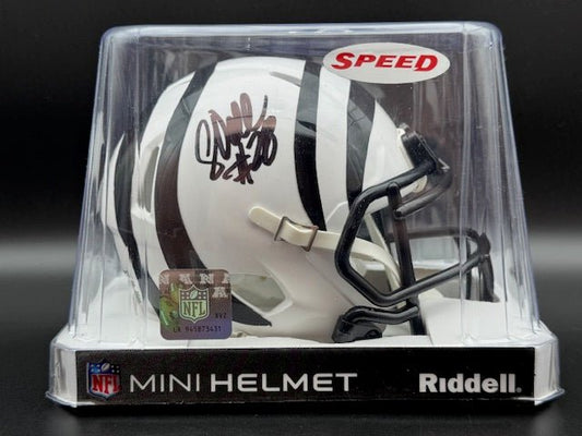 Corey Dillon Signed Alternate White Bengals Mini Helmet - Curators Corner LLC
