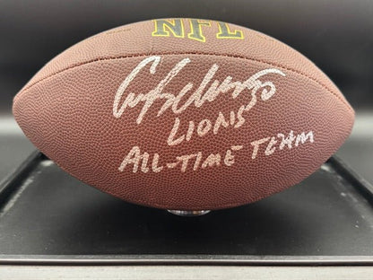 Corey Schlesinger Signed and Inscribed Football - Curators Corner LLC