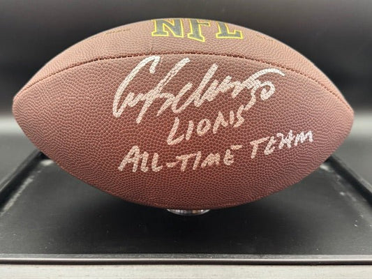 Corey Schlesinger Signed and Inscribed Football - Curators Corner LLC