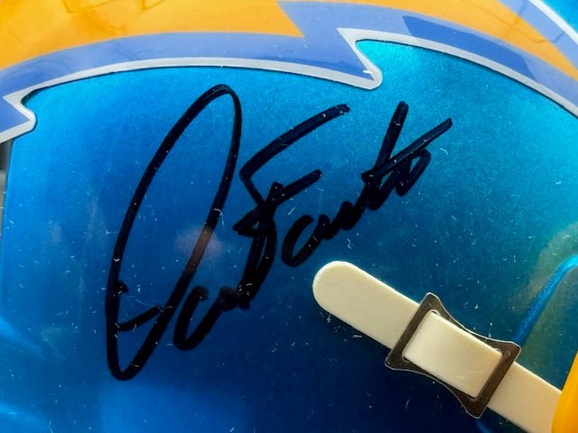 Dan Fouts Signed Chargers Mini Helmet (Flash Alternate) - Curators Corner LLC