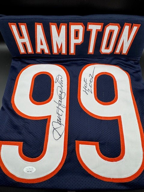 Dan Hampton Signed and Inscribed Custom Jersey - Curators Corner LLC