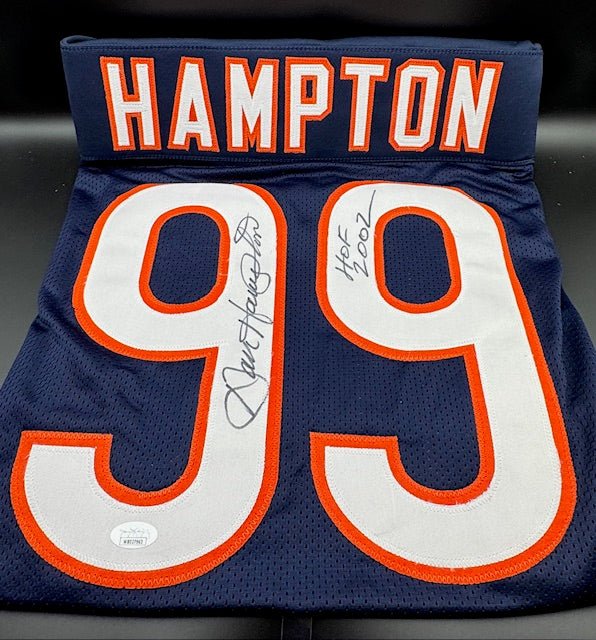 Dan Hampton Signed and Inscribed Custom Jersey - Curators Corner LLC