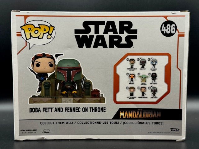Daniel Logan Signed Star Wars Boba Fett and Fennec on Throne Funko Pop #486 - Curators Corner LLC