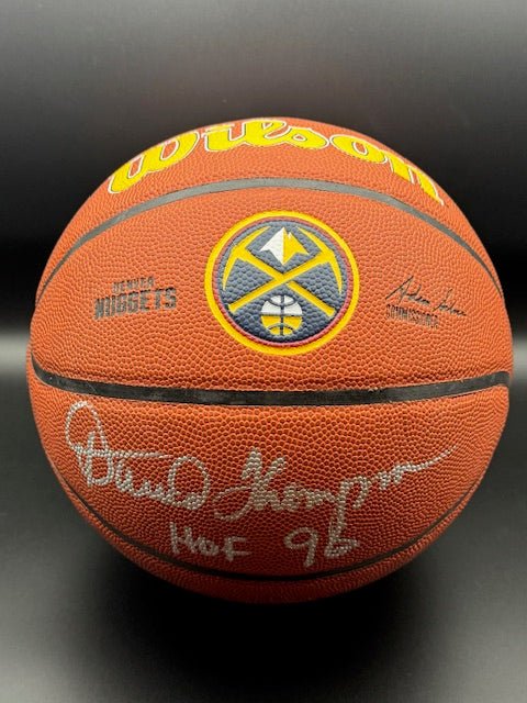 David Thompson Signed and Inscribed Denver Nuggets Basketball - Curators Corner LLC
