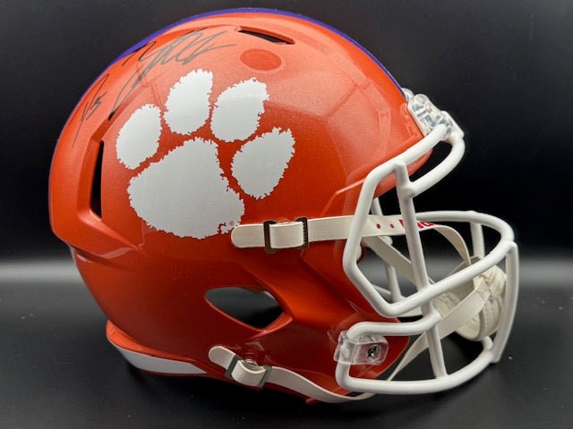 DJ Uiagalelei Signed Full Sized Clemson Speed Replica Helmet - Curators Corner LLC