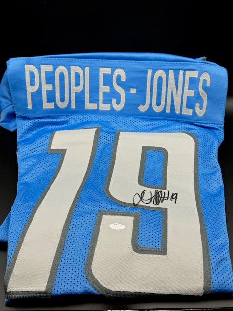 Donovan Peoples - Jones Signed Detroit Lions Colors Jersey - Curators Corner LLC