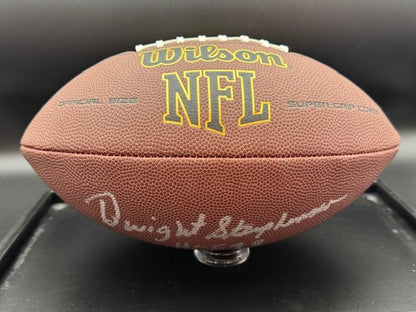 Dwight Stephenson Signed and Inscribed Football - Curators Corner LLC