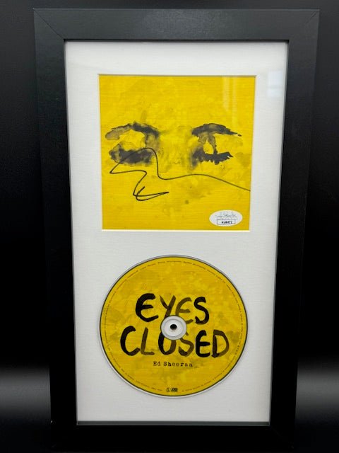 Ed Sheeran Signed Custom Framed "Eyes Closed" CD Album Insert with Disc - Curators Corner LLC