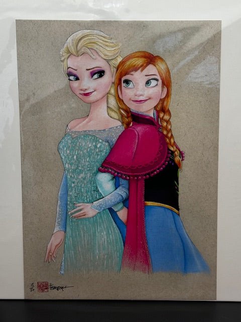 Elsa & Anna Art Print by Thang Nguyen 8x12 Numbered 15/50 - Curators Corner LLC