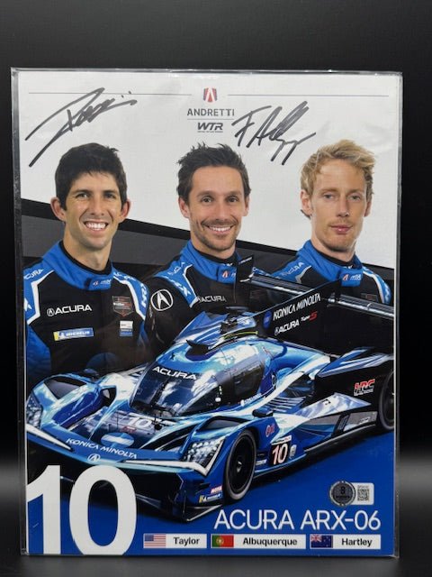 Filipe Albuquerque and Ricky Taylor Signed Photo Acura ARX - 06 Team - Curators Corner LLC