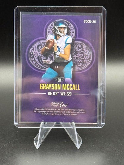 Grayson McCall 2023 Wild Card 7 Card Studs Purple #7CCR26 RC #2/6 - Curators Corner LLC