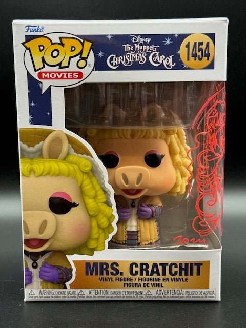 Guy Gilchrist Signed and Sketched Muppet Christmas Carol Mrs. Cratchit Funko Pop #1454 - Curators Corner LLC