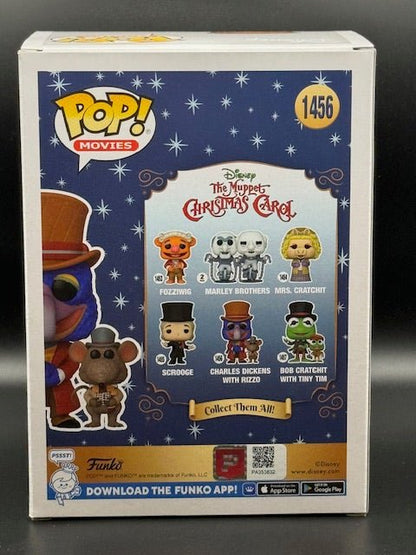 Guy Gilchrist Signed Charles Dickens with Rizzo Muppets Christmas Carol Funko Pop #1456 - Curators Corner LLC