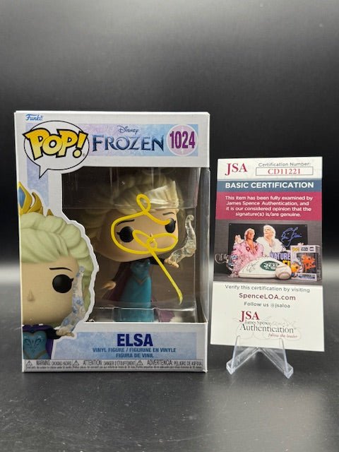 Idina Menzel Signed "Frozen" #1024 Elsa Funko Pop! (JSA) - Curators Corner LLC