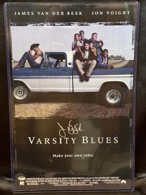 James Van Der Beek Signed Varsity Blues Movie Poster 11x17 - Curators Corner LLC