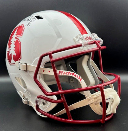 Jim Plunkett Signed Stanford Cardinals Full Size Replica Speed Helmet - Curators Corner LLC