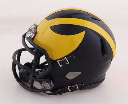J.J. McCarthy Signed Michigan Wolverines Speed Mini Helmet (Beckett) - Curators Corner LLC