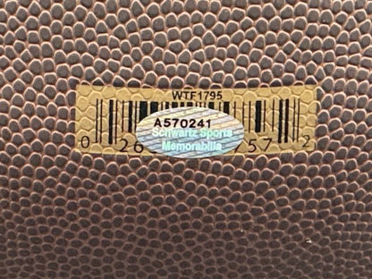 John Hannah Signed and Inscribed Football - Curators Corner LLC