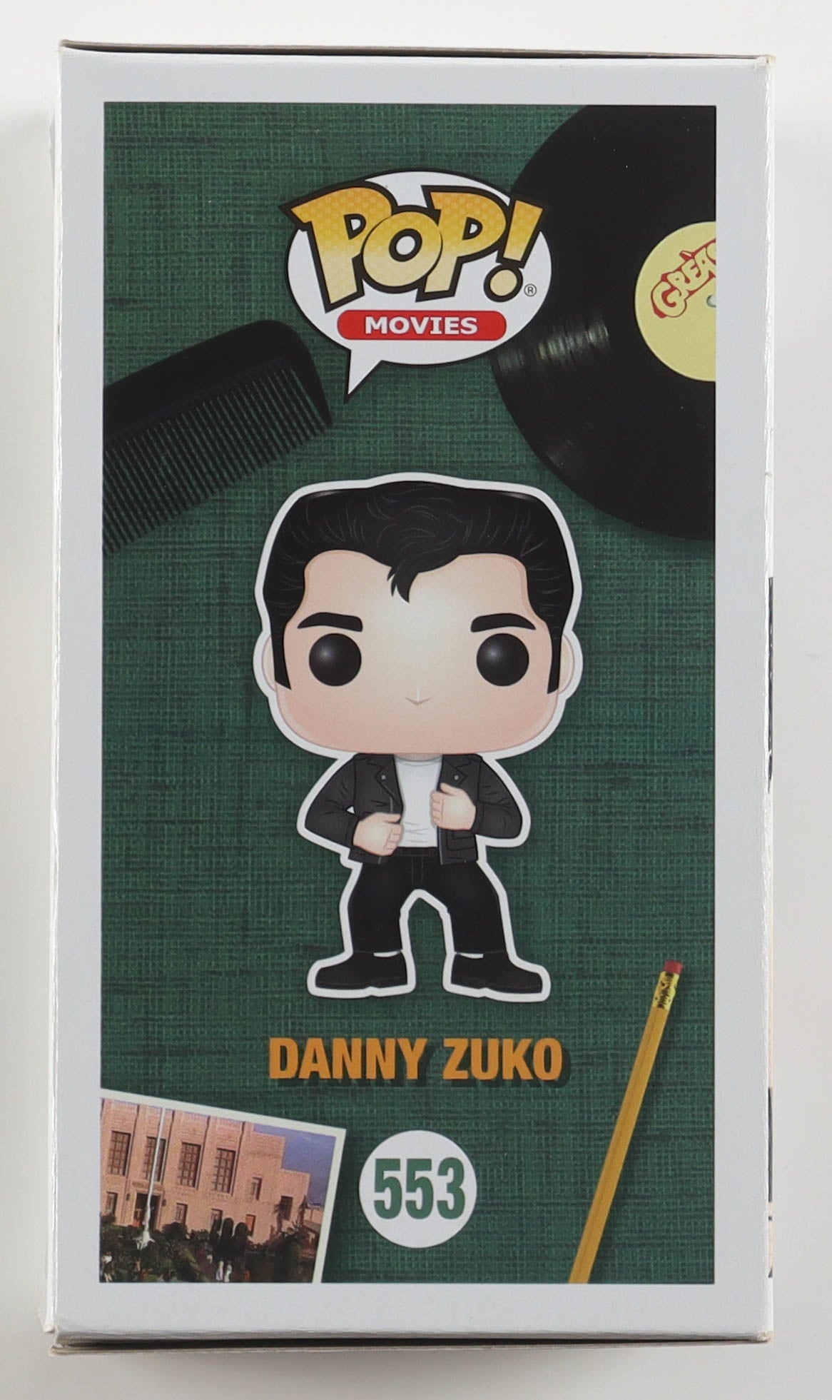 John Travolta Signed "Grease" Danny Zuko Funko Pop 553 - Curators Corner LLC