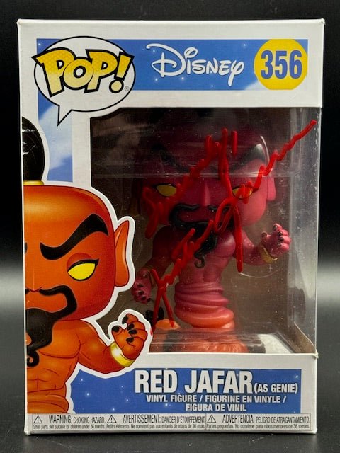 Jonathan Freeman Signed Red Jafar Funko Pop #356 - Curators Corner LLC