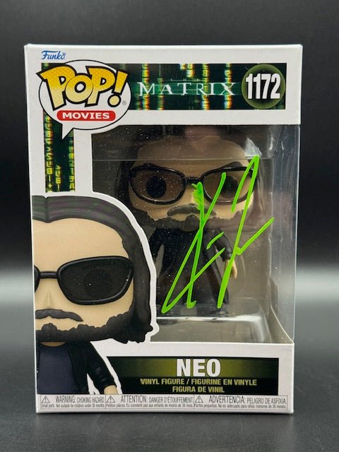 Keanu Reeves Signed The Matrix "Neo" Funko Pop #1172 - Curators Corner LLC